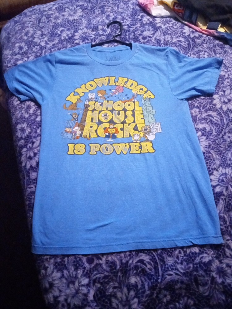 RETRO School House Rock T-Shirt Blue Size SMALL• RIPPLE Junctions