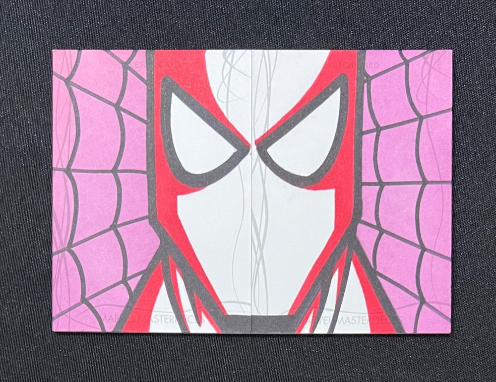 2020 Marvel Masterpieces Dual Sketch 2-Card Bryan Tillman SPIDER-MAN Comic Art