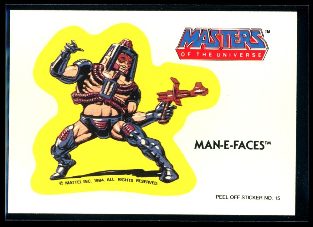 Vintage 1984 MOTU Man-E-Faces Sticker #15 NM C3 Condition  