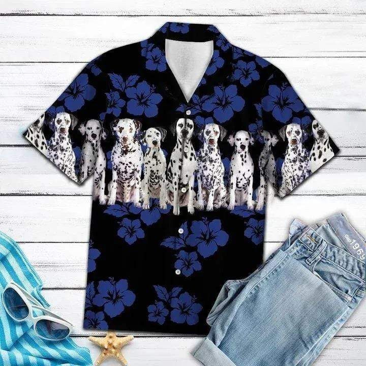 Beach Shirt High Quality Amazing Dalmatian Dog Loer Christmas 3D Hawaii Shirt