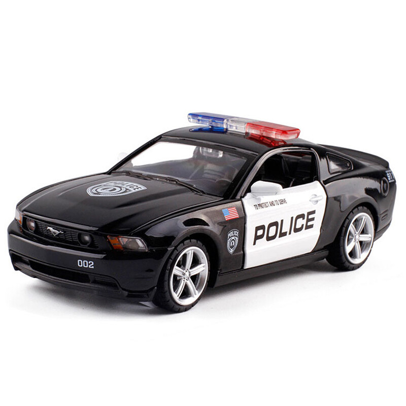 1:32 Scale Ford Mustang GT Police Diecast Toy Car for Kids Collection  