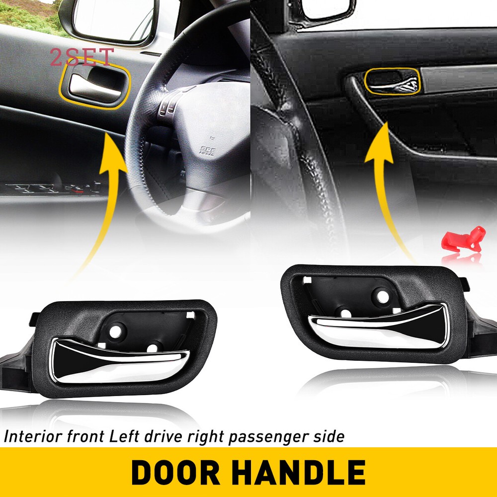 2pcs Door Handle Inside Interior Front Left & Right For Honda 2003-2007 Accord