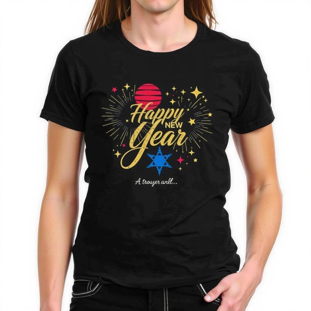 Stylish Happy New Year Graphic T-Shirt