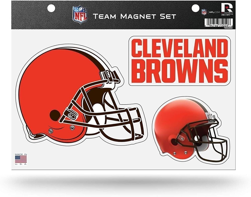 Cleveland Browns Die-Cut Team Magnet Set with Player Cutouts
