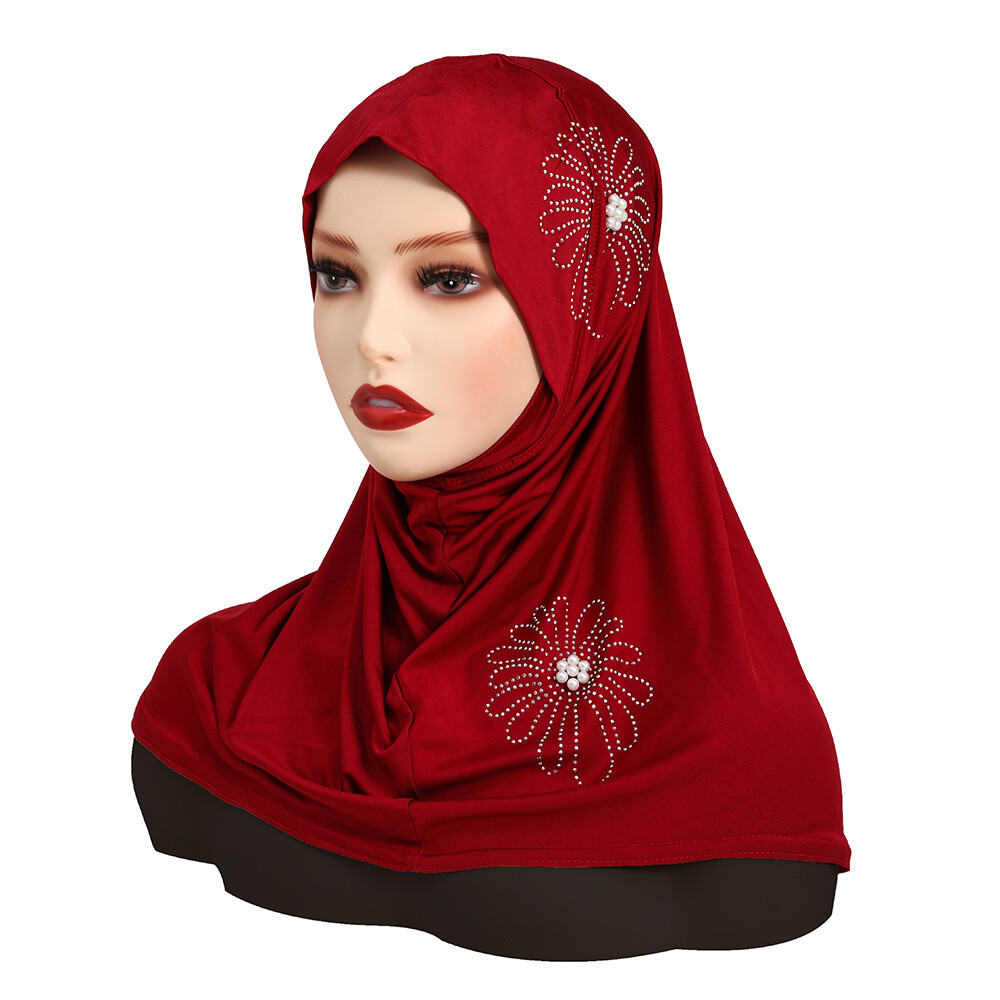Arab Muslim Women Hijab Scarf Head Wrap Shawls Islamic Turban Bonnet Headscarf