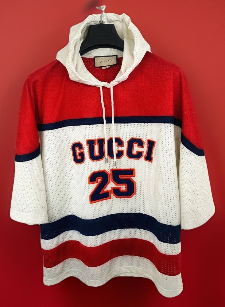 Gucci Mesh Varsity Hoodie Men Size S