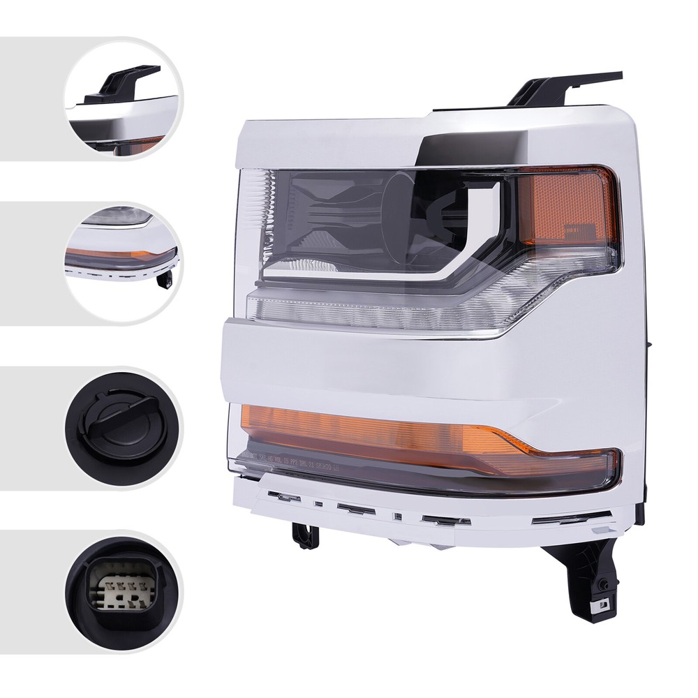 For 2016-2019 Chevy Silverado 1500 HID Headlight Headlamp Driver LH Side LH US