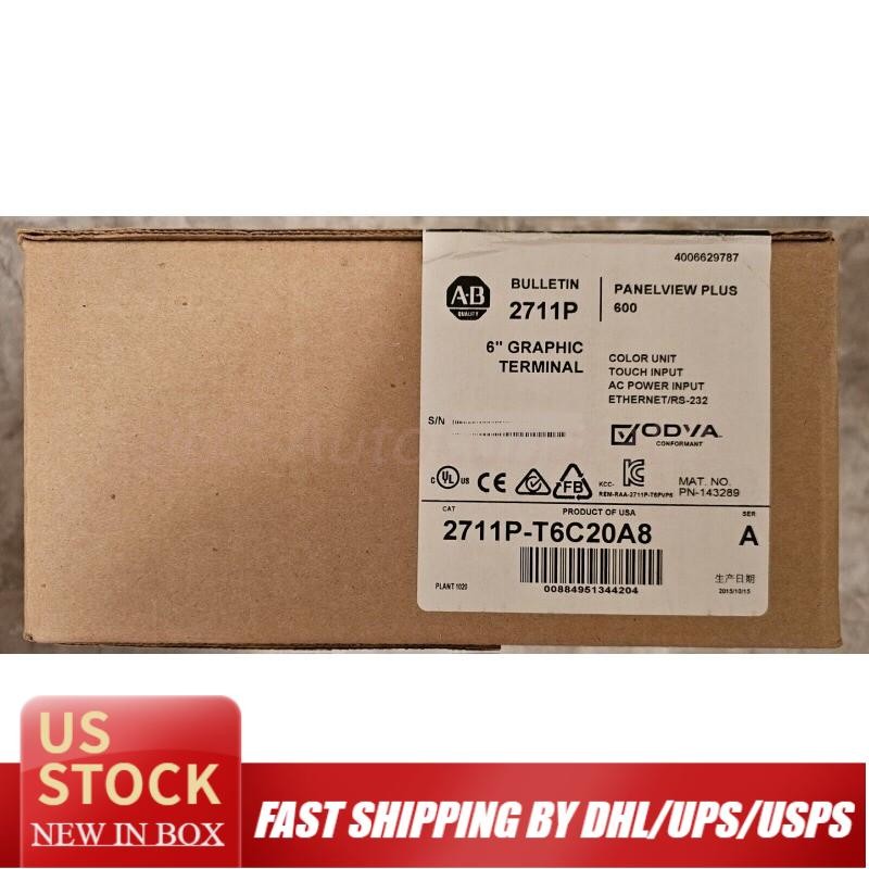 AB 2711P-T6C20A8 PanelView Plus 600 Graphic Terminal Factory Seal US Free Tax