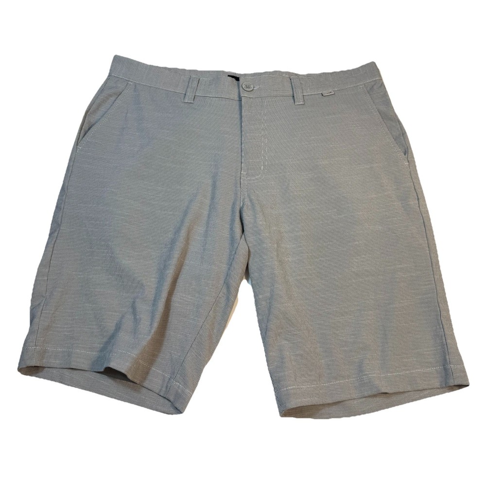 Travis Mathew Golf Shorts Mens 35 Grey Flat Front Chino Performance Stretch