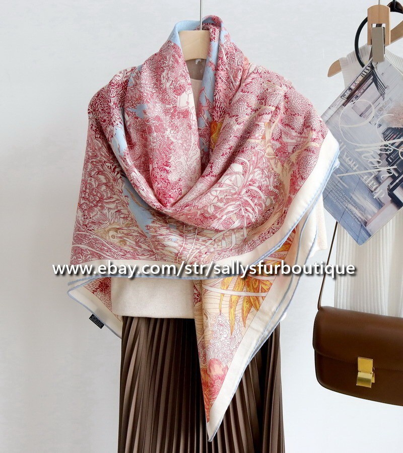 70% Cashmere 30% Silk Double-Face Shawl Scarf 53