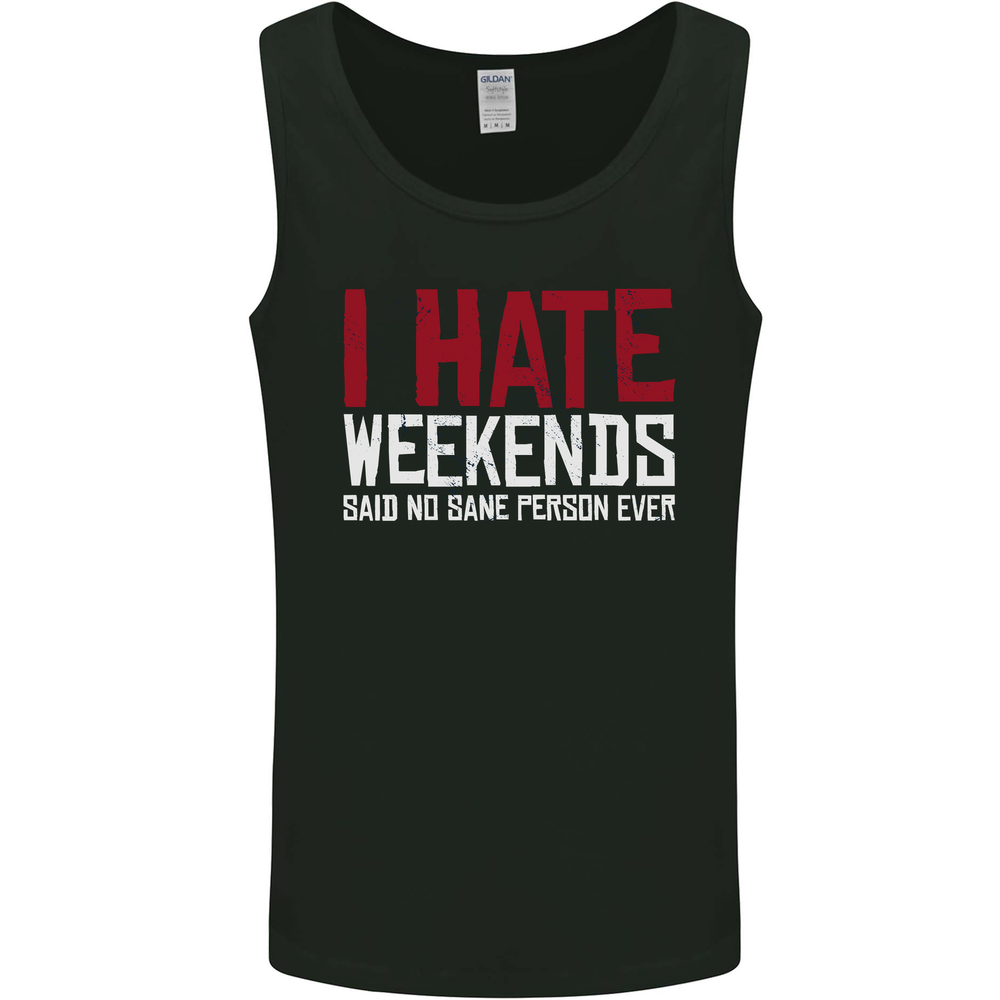 Weekends Funny Beer Alcohol Camping Cycling Mens Vest Tank Top