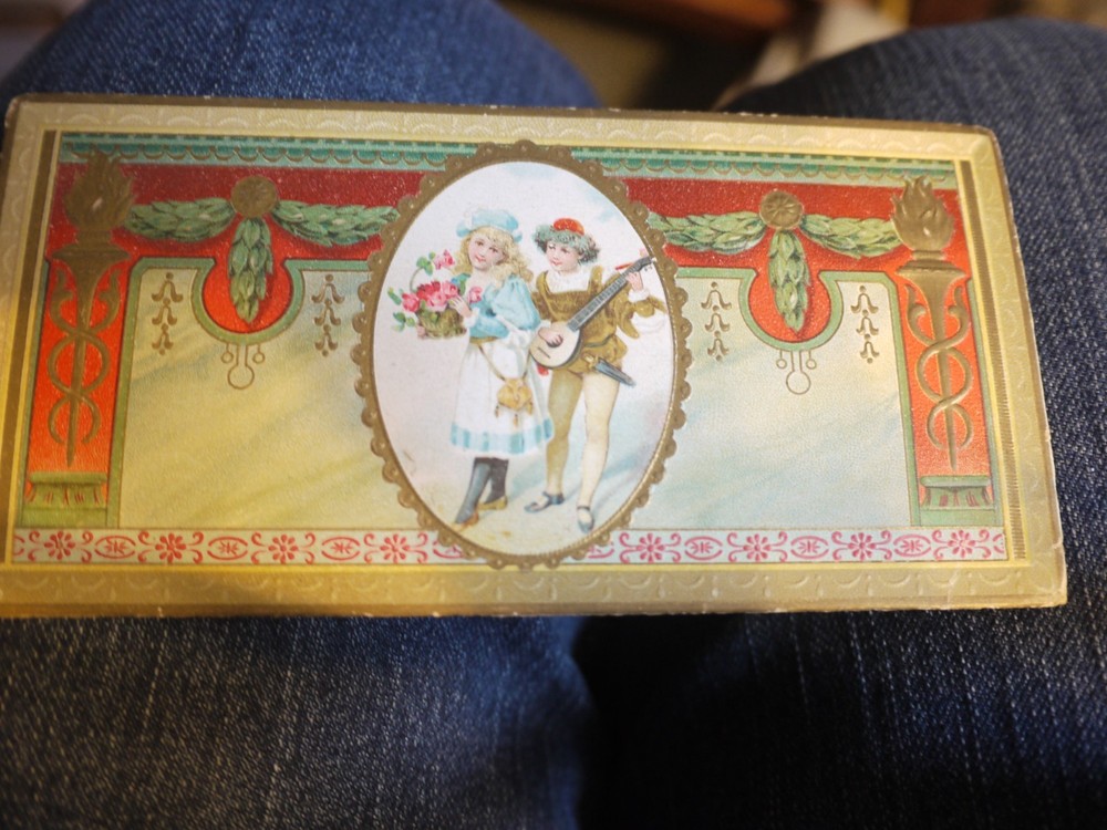 Antique paper item, BUNTE,,,boy and girl,,,romantic,,Candy item