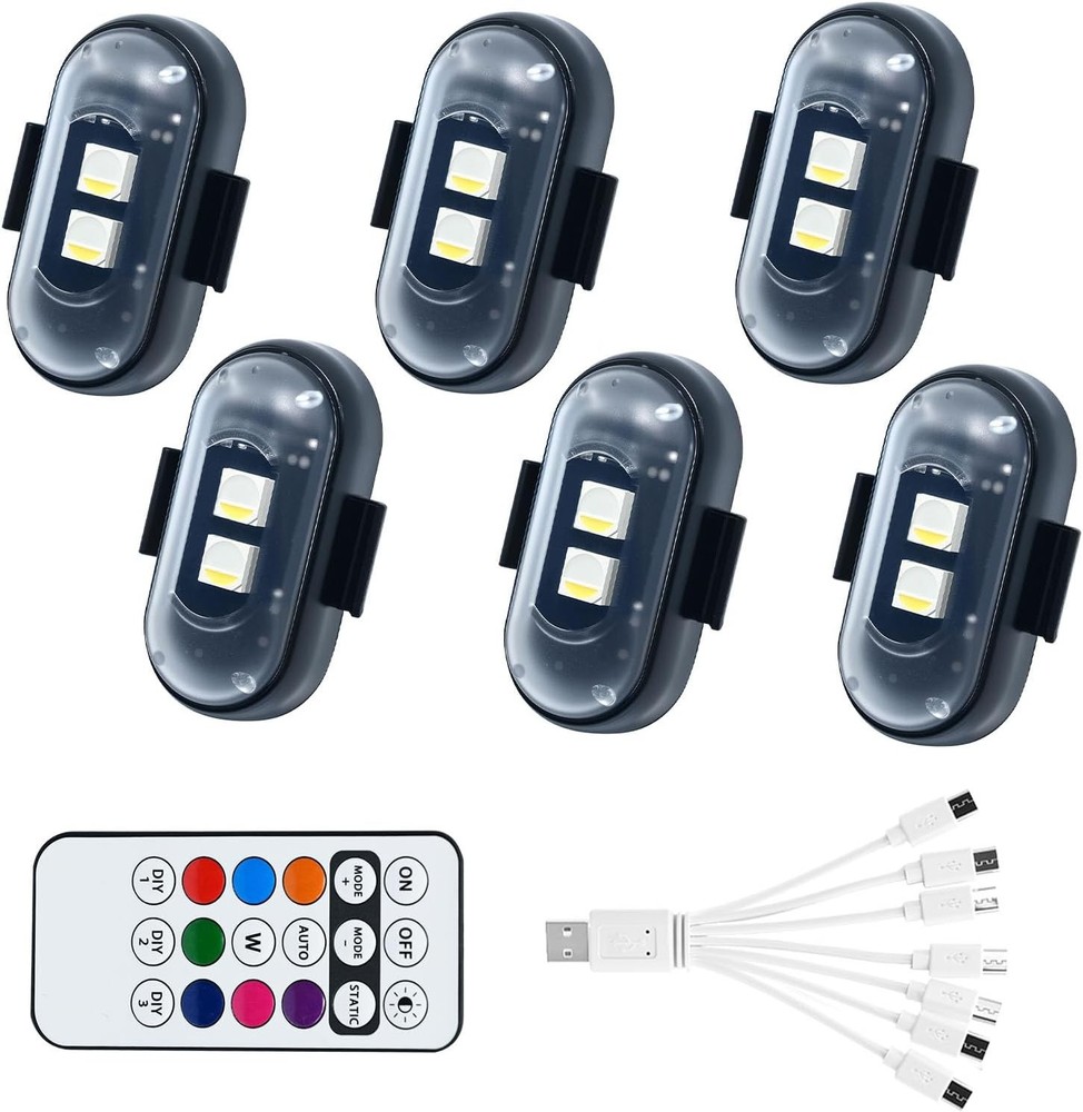 1PCS Wireless LED Lights for car，with Remote Control, high Brightness Wireless