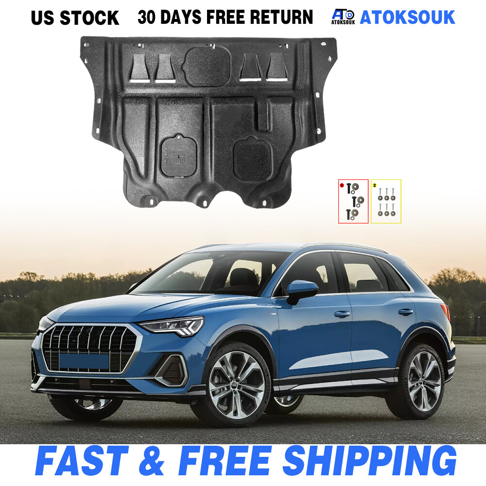 For Audi Q3 2019-2024 Under Engine Splash Guards Front Engine Mud Flaps