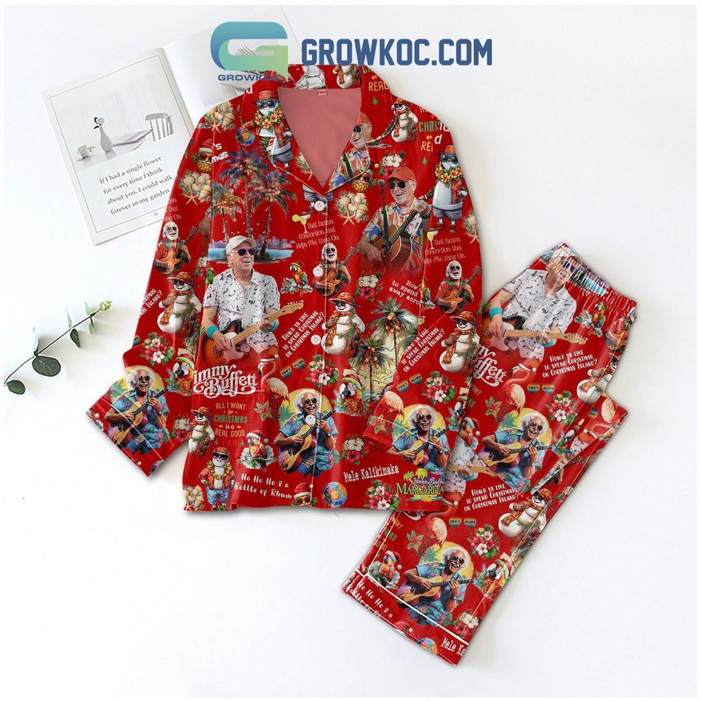 Jimmy Buffett All I Want For Christmas Is A Real Good Pajamas Set