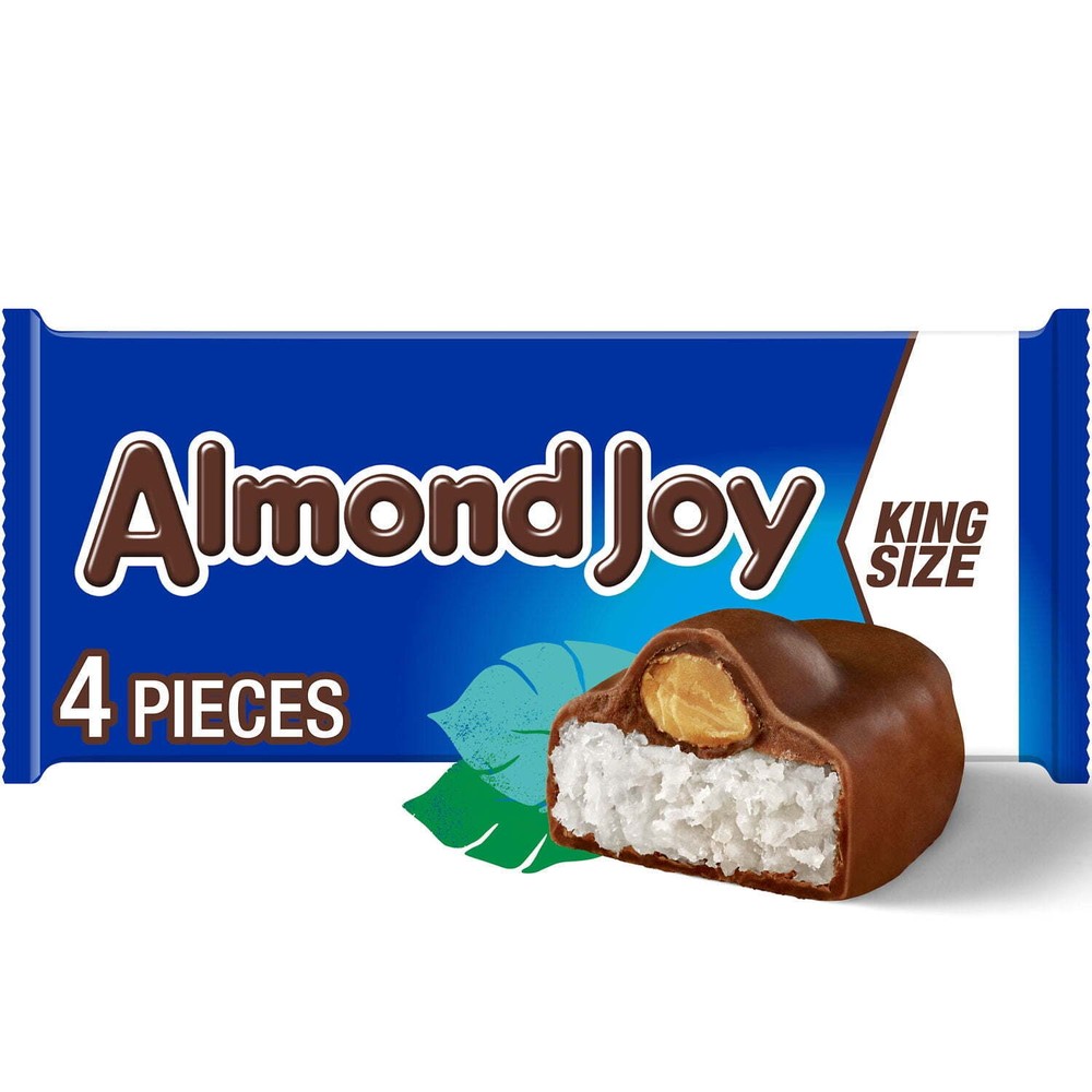 Almond Joy King Size Coconut Almond Chocolate Bars 3.2 oz 4-Pack