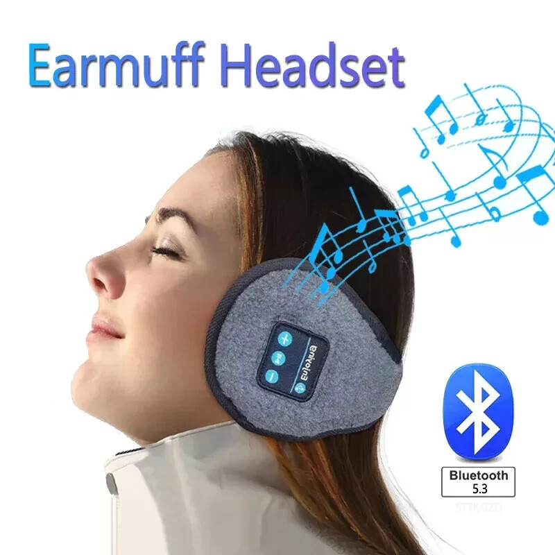 Wireless Bluetooth Earmuffs with Mic Rechargeable Heating for Cold Weather USA