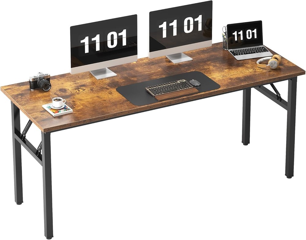 Need Large Computer Desk, 62 inches Long Office Desk, No Install Needed Folding