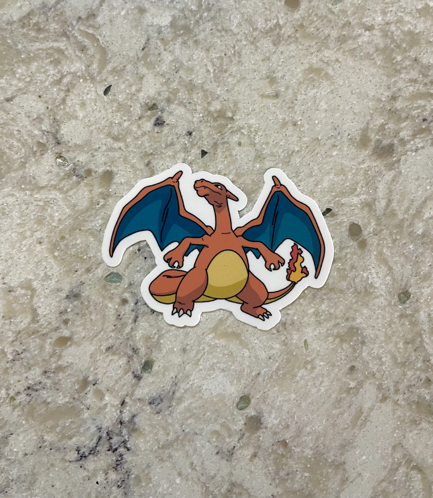 Charizard Pokemon Sticker l Gloss or Holographic Laminate l Waterproof Decal