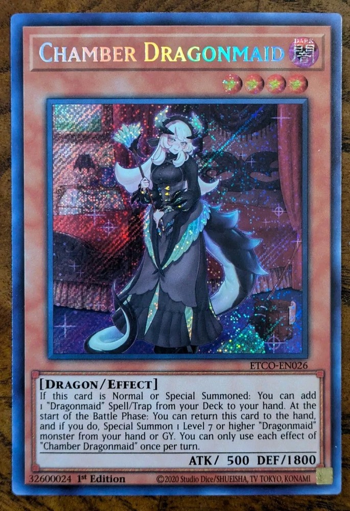 Chamber Dragonmaid ETCO-EN026 Secret Rare 1st Edition Near Mint Yu-Gi-Oh!