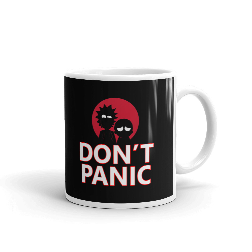 Rick And Morty Don't Panic Coffee Tea Ceramic Mug Office Work Cup Gift