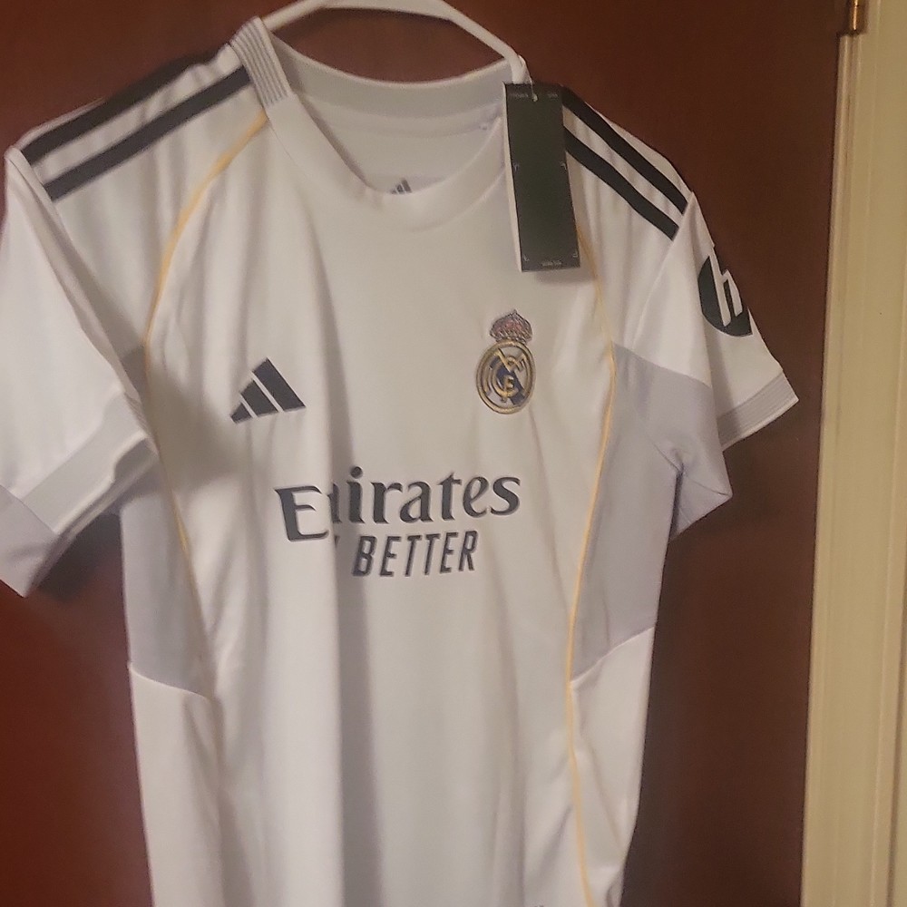 adidas Real Madrid Bellingham 5 White Black Soccer Jersey
