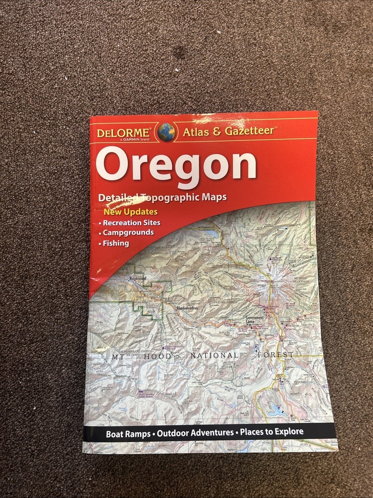 Oregon Atlas and Gazetteer by Garmin International (2017, Trade Paperback)