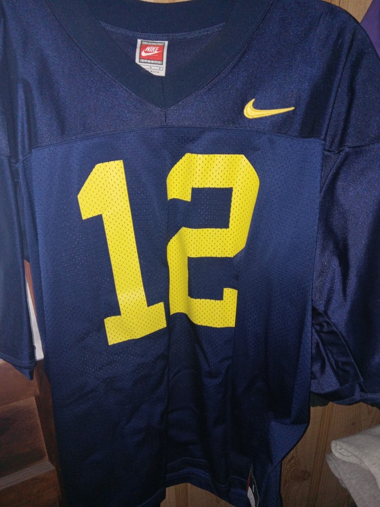 Vintage Team Nike University Of Michigan Football Jersey Size Lg