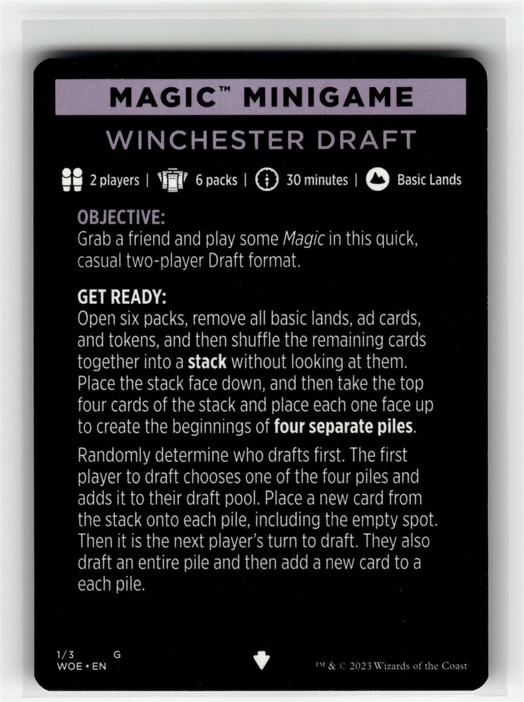 MAGIC MINIGAME: WINCHESTER проект Wilds of Eldraine #1 WOE(NM +)(MTG)