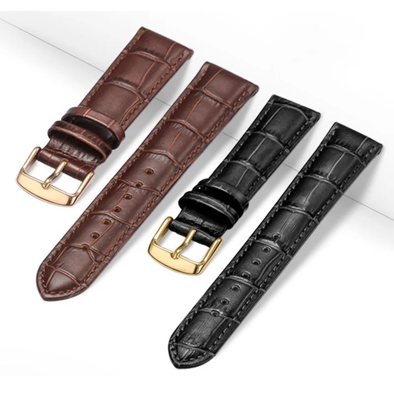 Leather Watch Band Strap Universal Replacement 12–22mm for Men Women