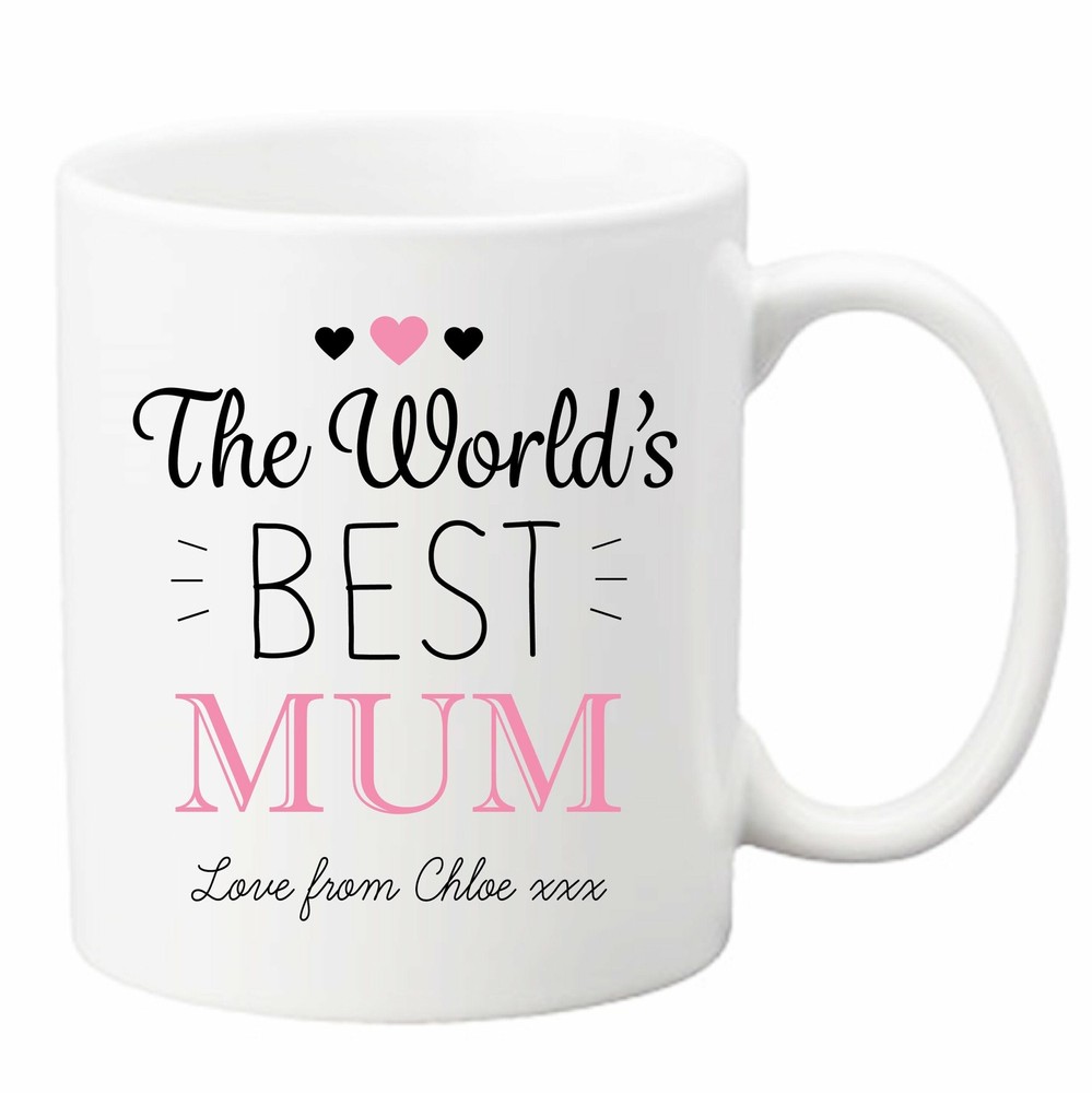 Personalised The World's Best Mum Ceramic Mug Cup Mum Gift Best Mum Gift