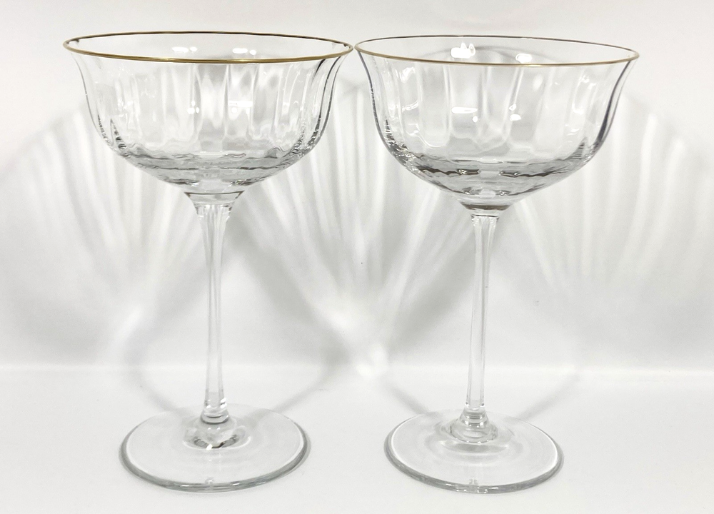 Spiegelau CHAMPS ELYSEE Gold Rim Champagne Sherbet Glass 6 5/8