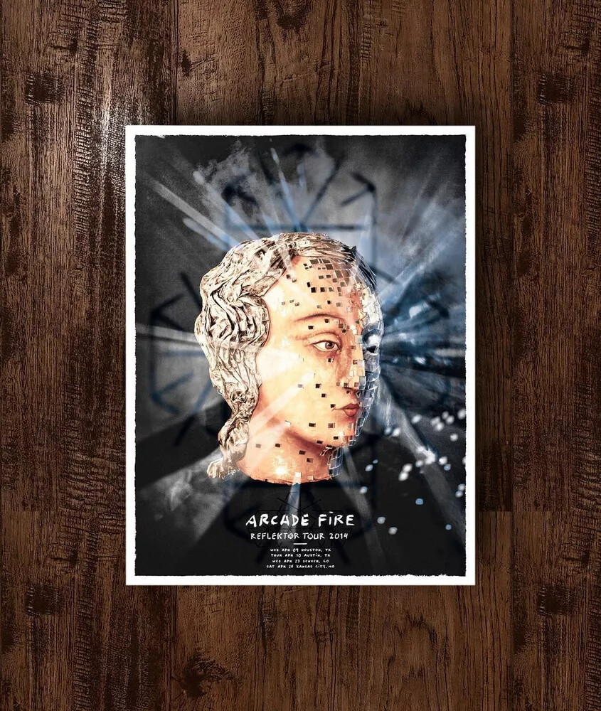Arcade Fire Spring April 2014 US Tour Event LTD AP Concert Show Poster