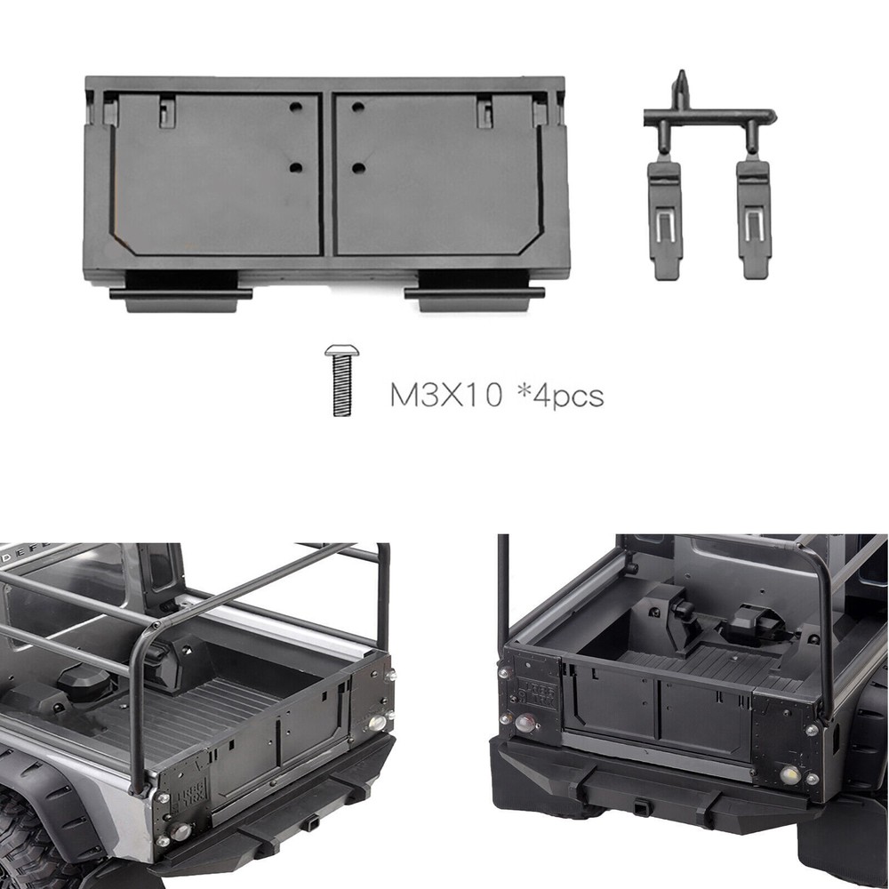 Tailgate Rear Body Tail Plate Set for GRC T4 Defender Semi Truck Pickup Parts