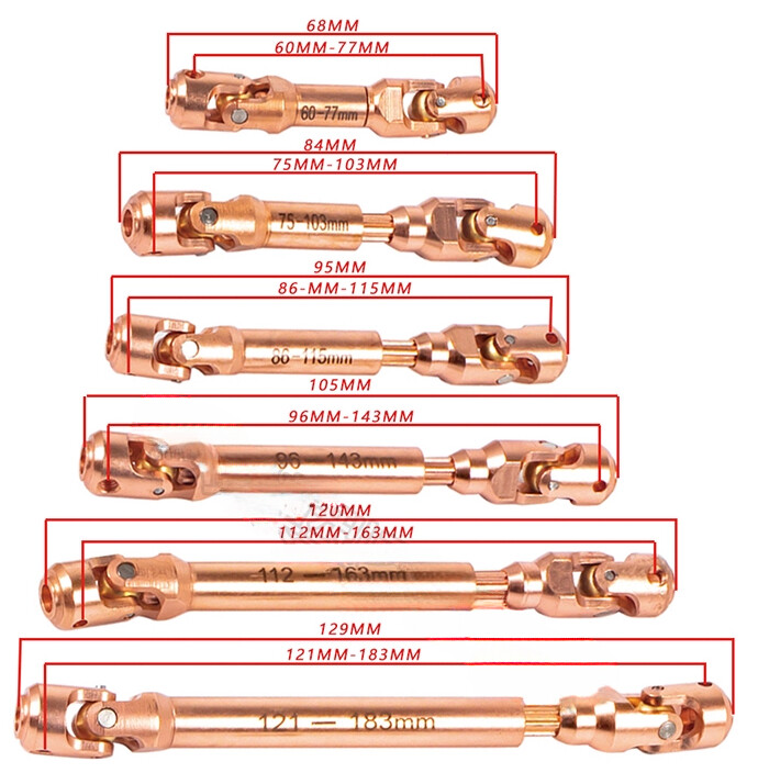 High-Performance Steel Joint Drive Shaft for 1/10 RC Crawlers Axial SCX10 II III Traxxas TRX4