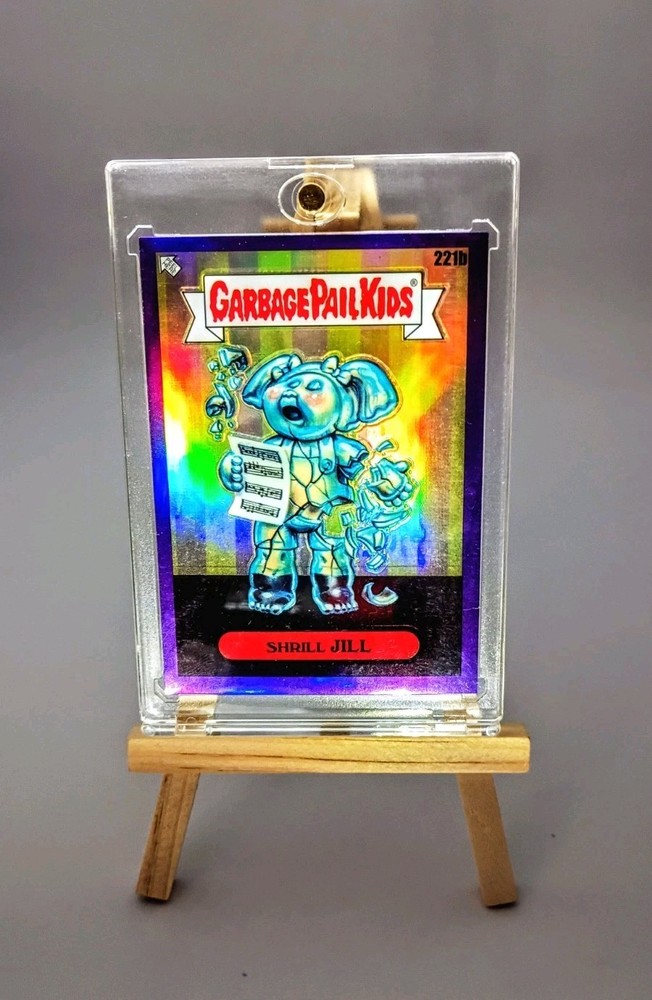 2023 Purple Chrome Refractor Garbage Pail Kids Shrill Jill 221b SP 19/250