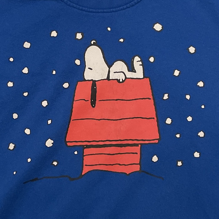 Snoopy Blue Women’s XL Pullover Sweatshirt Peanuts Crewneck