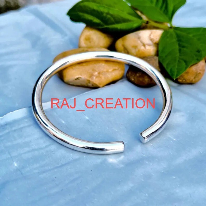 Thick Heavy 925 Sterling Silver Chunky Bangle Bracelet