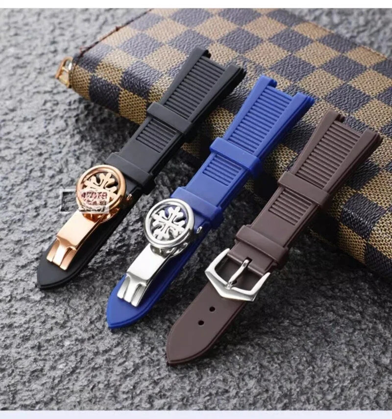 Silicone Watch Band for Patek Philippe Nautilus 5711 5712G 25mm Special Interface