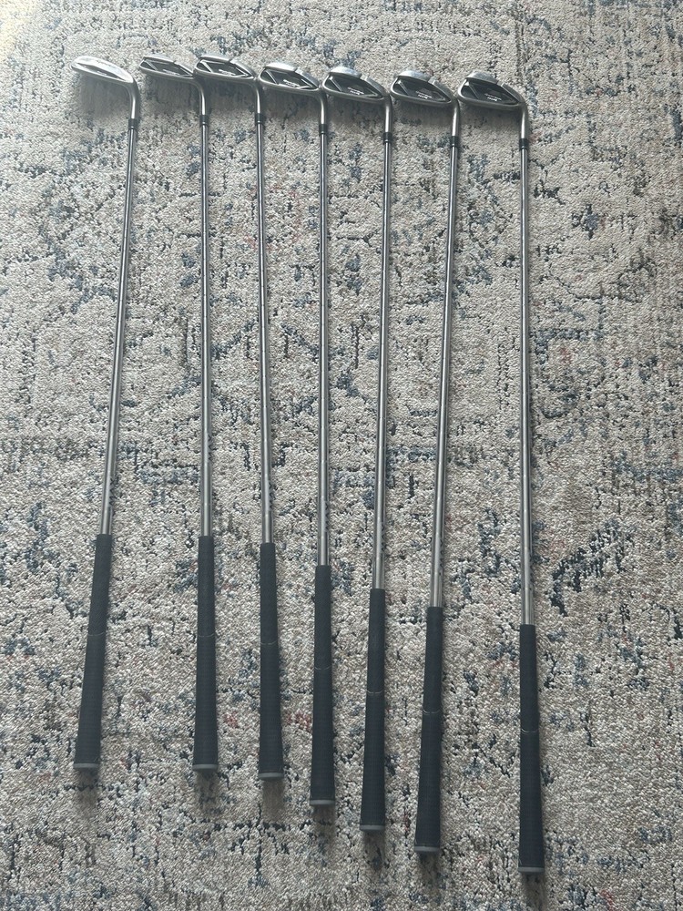 TaylorMade M4 Iron Set 5-AW with KBS Max 85g Stiff Flex Steel Shafts Used