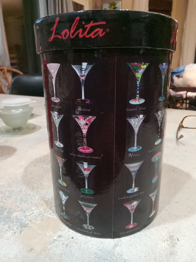 LOLITA Hand-Painted 60 is Sexy Martini Glass in Presentation Box Retired Rare Collectible