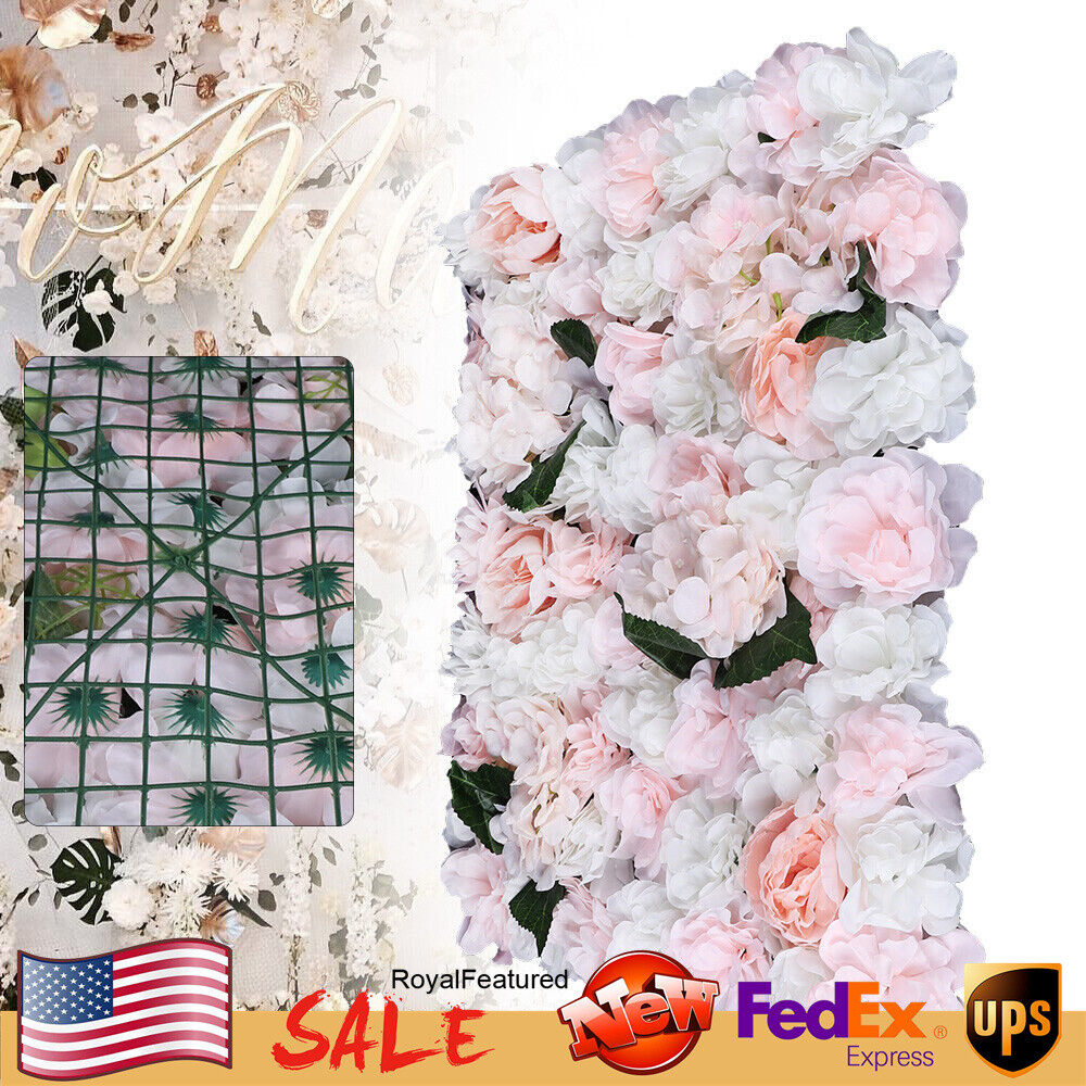 6PCS Flower Wall Panels Artificial Rose Flower Wall Panels Wedding Party Decor