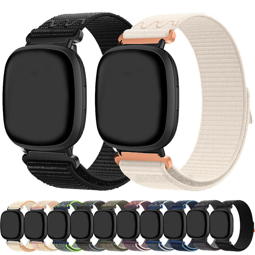 Fitbit Versa Sense 2 3 4 Nylon Fabric Replacement Watch Band Strap