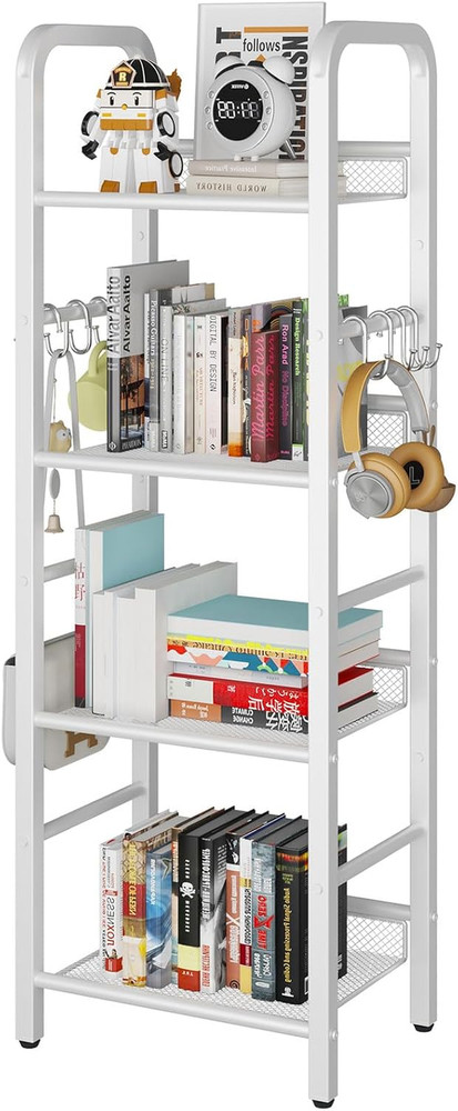 4 Tier Bookshelf, Freestanding Bookcase for Living Room, Bedroom, Home Office, M