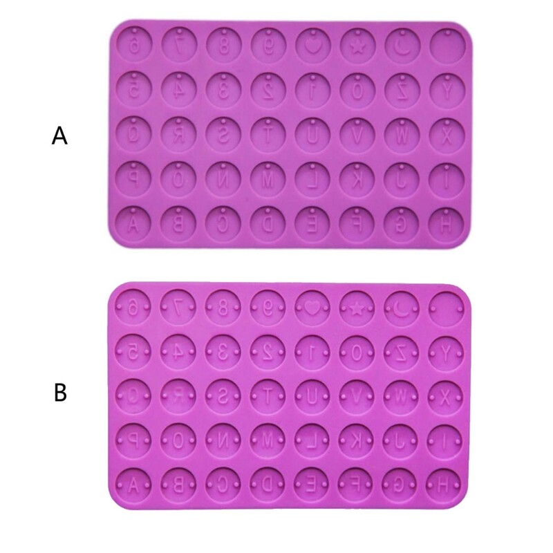 Silicone Mold Round Letter Epoxy Resin Molds for DIY Making Epoxy Mold