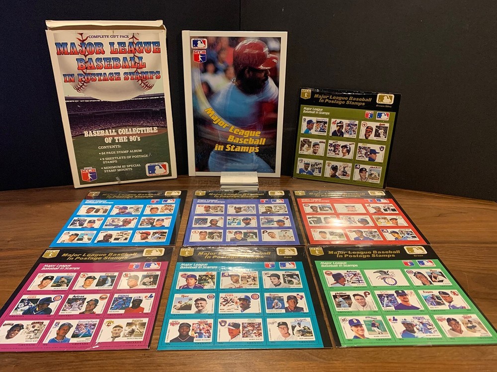 Major League Baseball in Postage Stamps Gift Set 63 Collectible MLB Stamps/Album