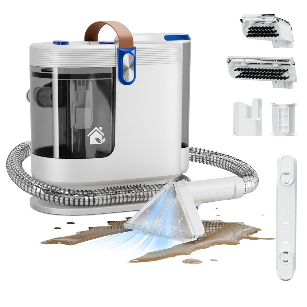 WURESE Portable Carpet Cleaner Machine, Carpet Shampooer, 15Kpa Upholstery Cl...