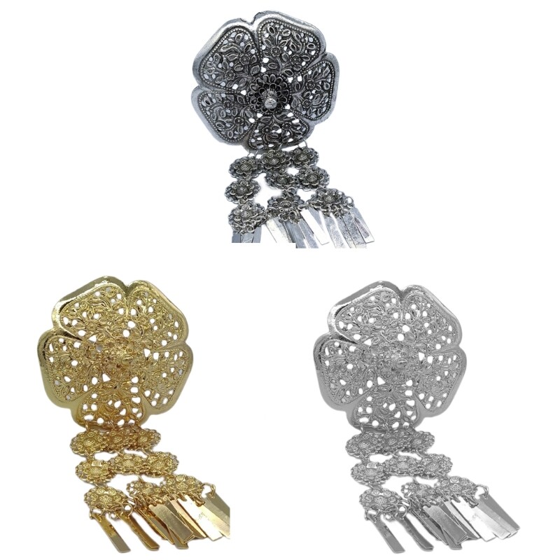 Exotic Flower Carved Hairpin for Women Girls Vacation Accessory