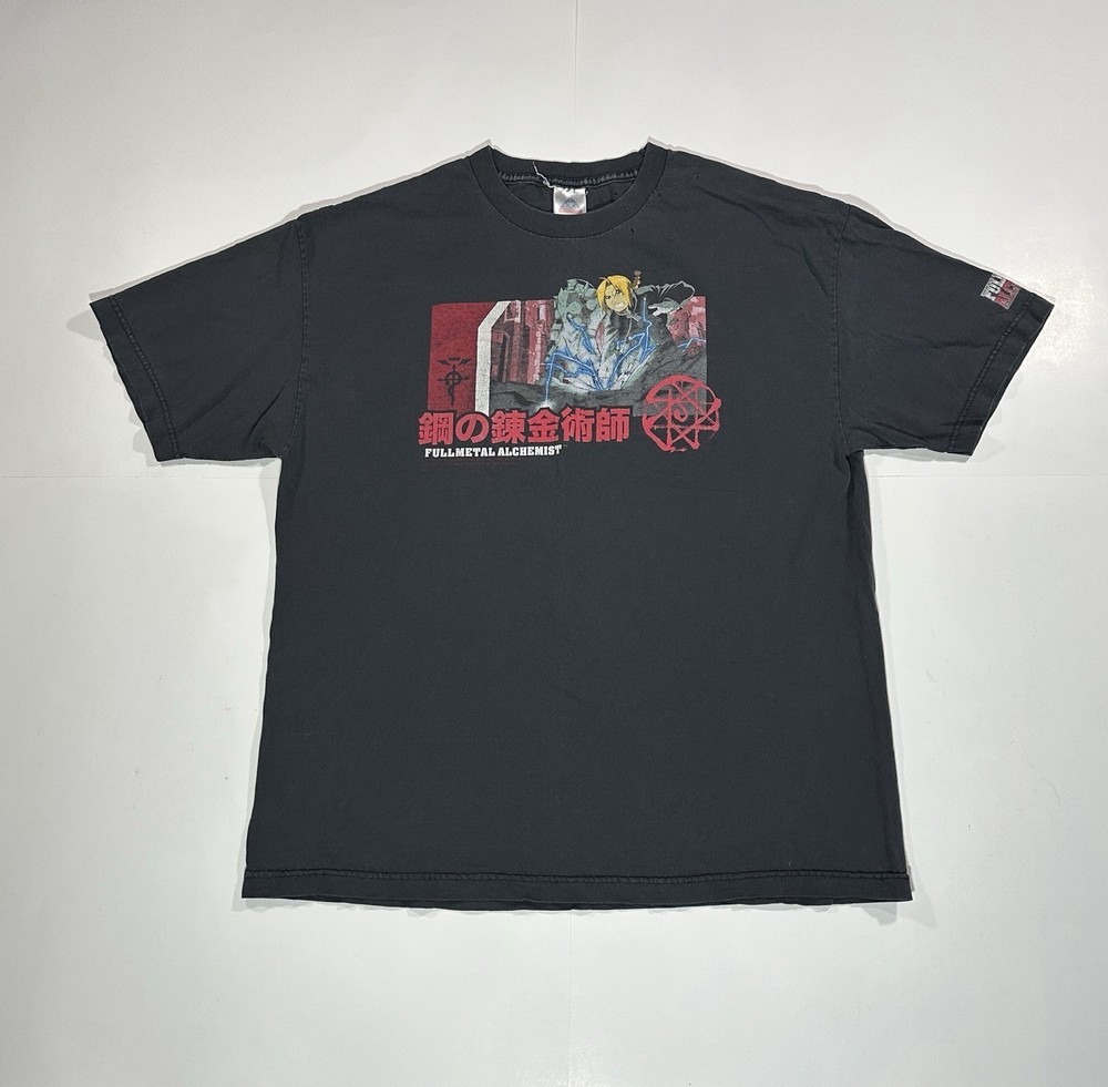 Vintage Y2K 2004 Fullmetal Alchemist Anime Manga Cartoon Promo T-Shirt XL RARE
