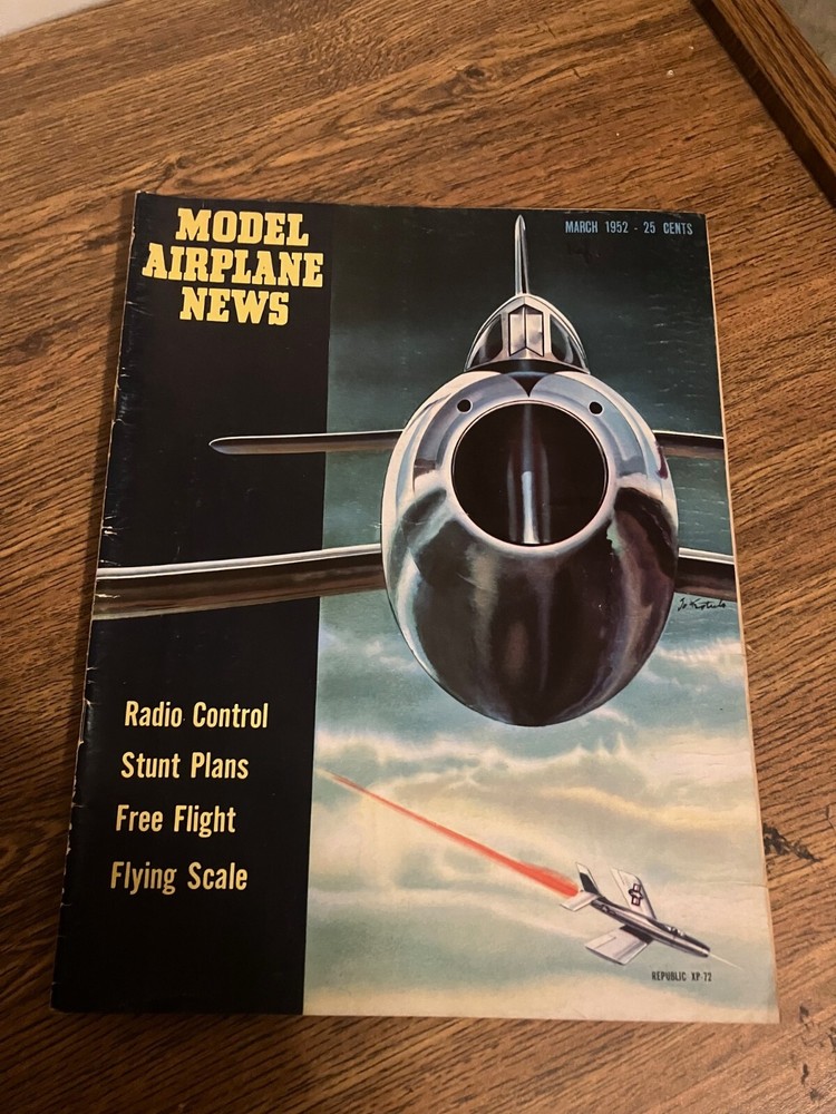 Vintage Back Issue of Model Airplane News Magazine - March 1952